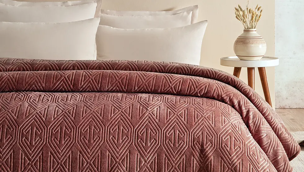 Küçük resim: Yataş Puffy Melan Battaniye - Gül Kurusu