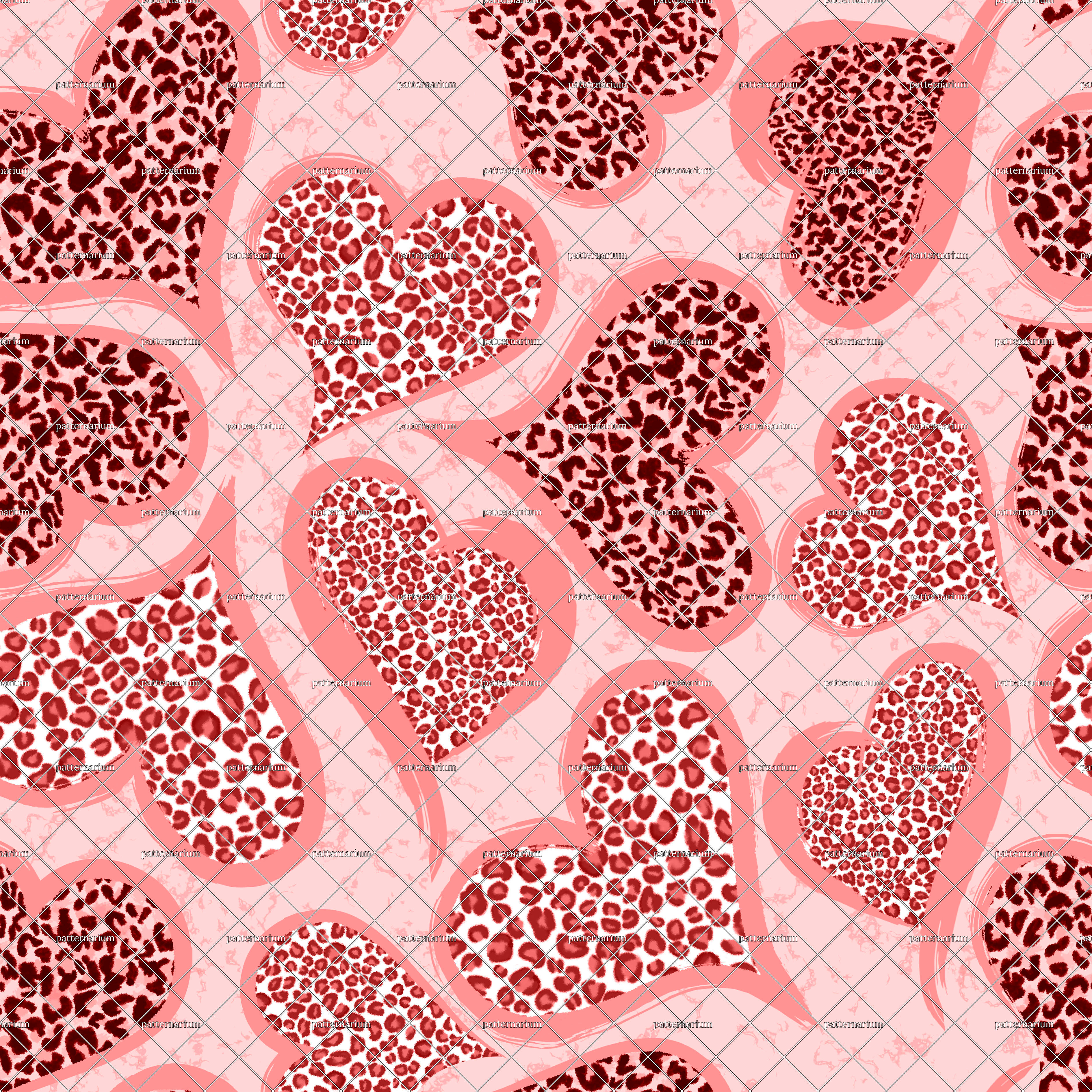 Corações Oncinha Animal Print