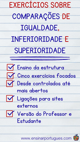 Fazendo comparações - Exercícios comparativo de português | Ensinar ...
