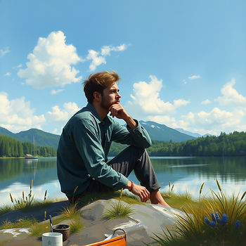 man thinking about his recovery