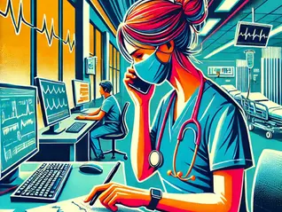 a nurse working
