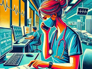 a nurse working