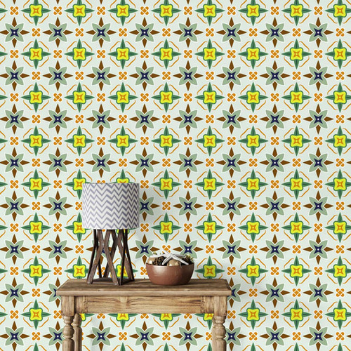 Mosaic Tiles Design Wallpapers for Beautiful Walls, Yellow | lifencolors