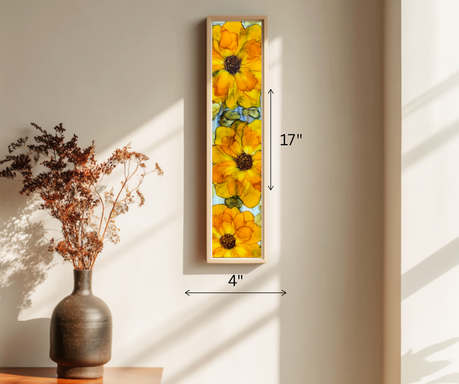 Yellow Garden Blooms 4x17"