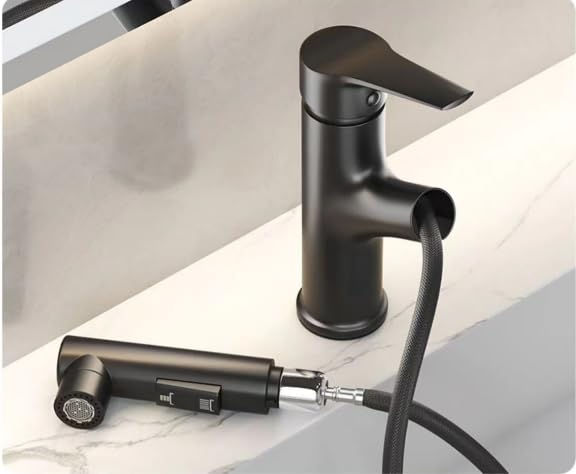 Thumbnail: ImiiHO 066 Bathroom tap with 3 Function, Single Lever Handle, Cold and h