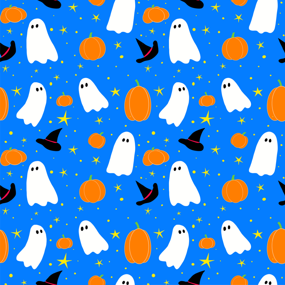 Ghosts on Bold Blue