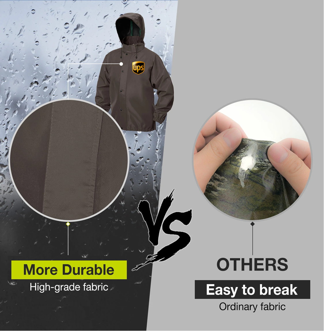 UPS Rain Jacket | UPS Light Weight 