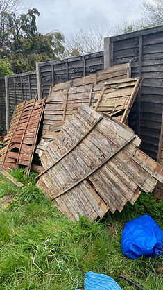 Old fence panel removal