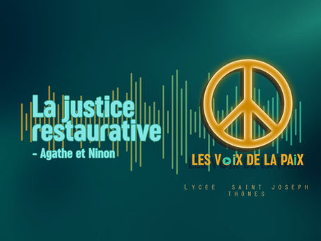 La justice restaurative - Agathe et Ninon