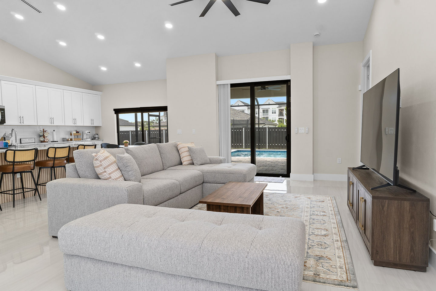 Elegant bathroom with sleek fixtures and glass shower at 14th Ave property