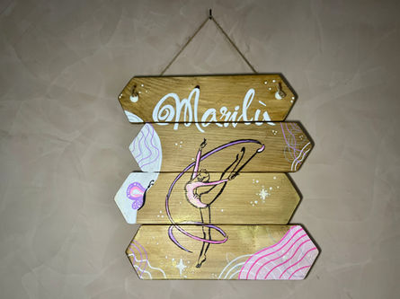 Targa Personalizzata Danza, -Design Unico in Legno Riciclato.