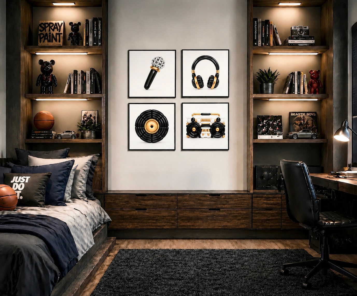 Up, Up & Mic Drop | Framed Wall Art