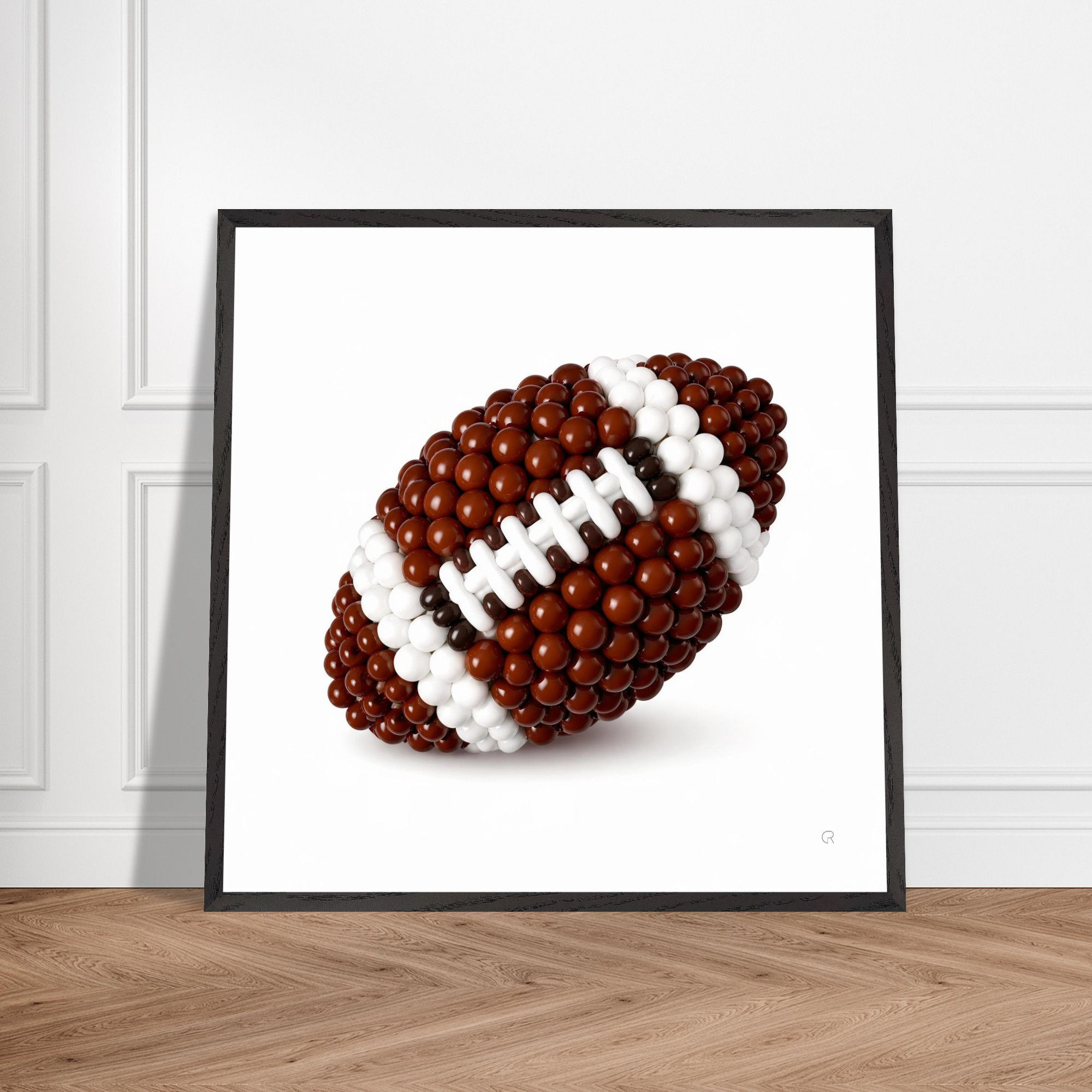 Up, Up & Football | Framed Wall Art