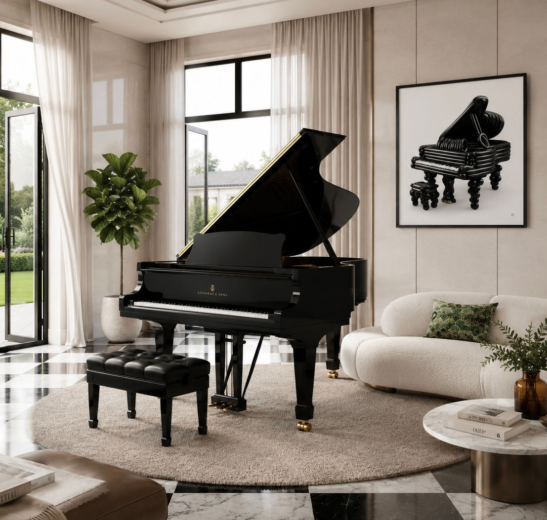 Up, Up & Piano | Framed Wall Art