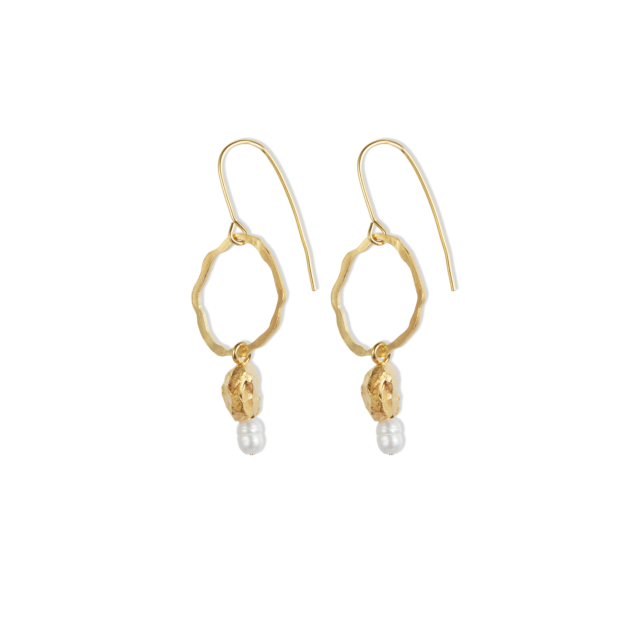 Peace Poppy Hook Earrings with Pearl