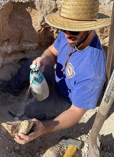 prospecting onyx Barstow desert digging pick and shovel