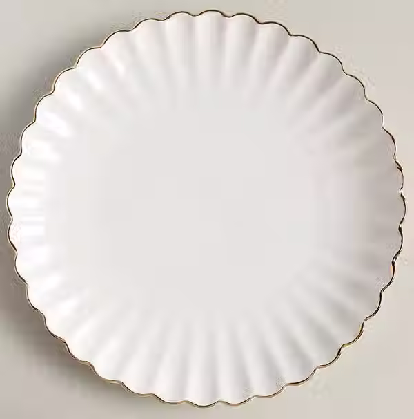 French Scalloped Dinner Plate