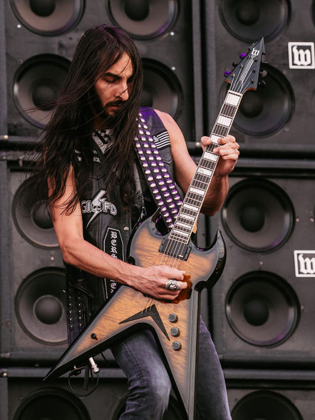 Death Grip Straps, Dario Lorina, Black Label Society, Guitar Straps, Death Grip Academy, Photo by Matt Eachus