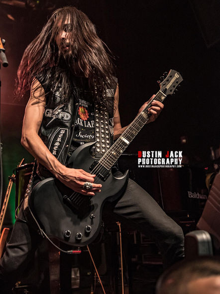 Death Grip Straps, Dario Lorina, Black Label Society, Guitar Straps, Death Grip Academy, Photo by Dustin Jack