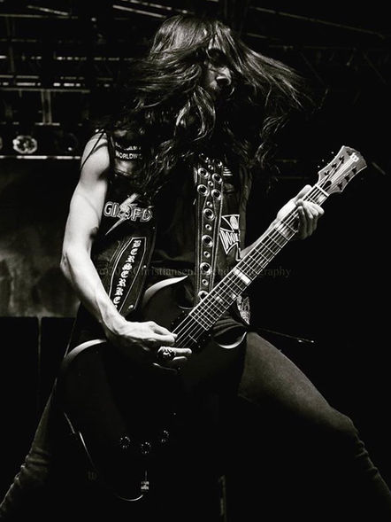 Death Grip Straps, Dario Lorina, Black Label Society, Guitar Straps, Death Grip Academy, Photo by Christian Legend