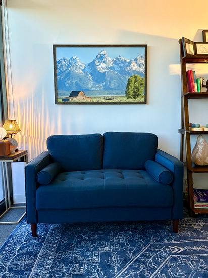 Therapist and psychiatric provider office at Novaluna Mental Health, designed for confidential mental health sessions in a calm, professional, and supportive setting.
