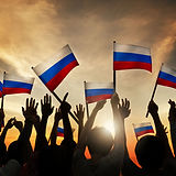 Winken die russische Flagge