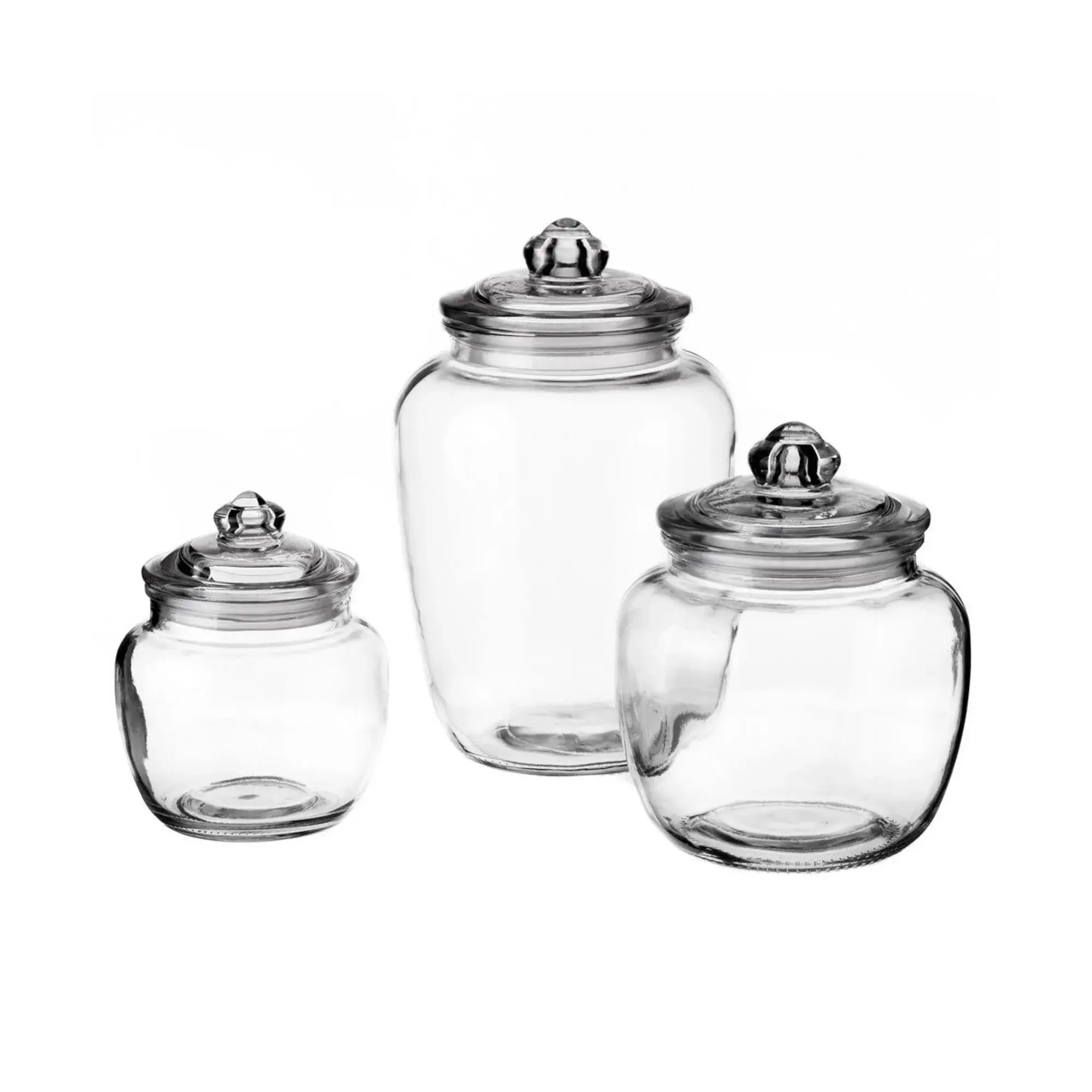 Bonbonnières en verre dépareillées (lot de 10)