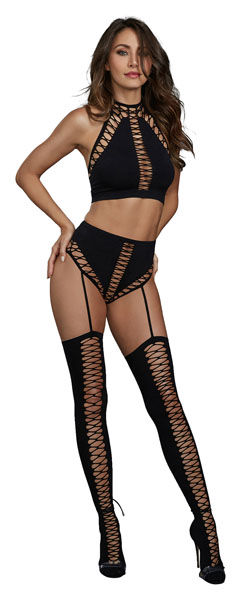 Thumbnail: Dreamgirl Seamless Bralette and Panty Set