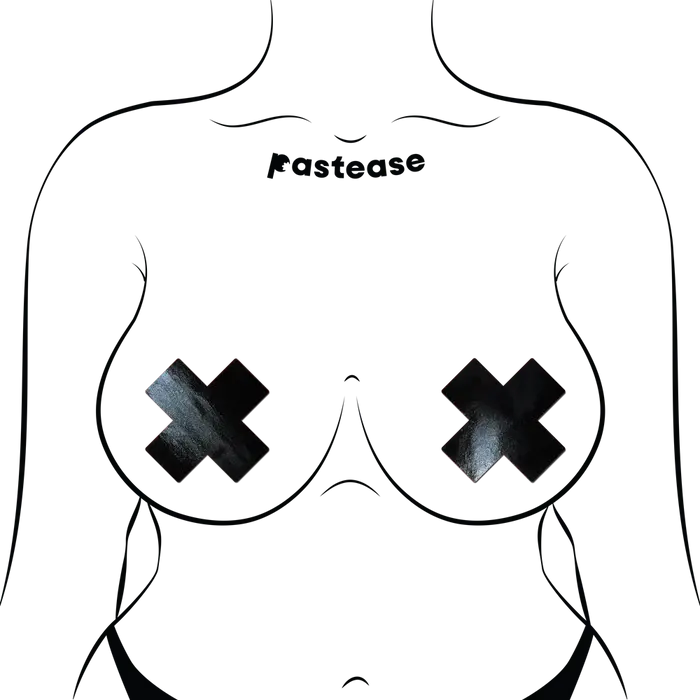 Thumbnail: Black Faux Leather Cross