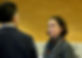 Woman and man in conversation