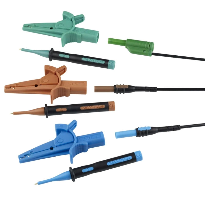 Kewtech ACC063 3 Wire Test Lead Set with Piggy Back Earth
