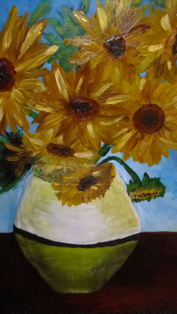 Detalle versión "Los girasoles"