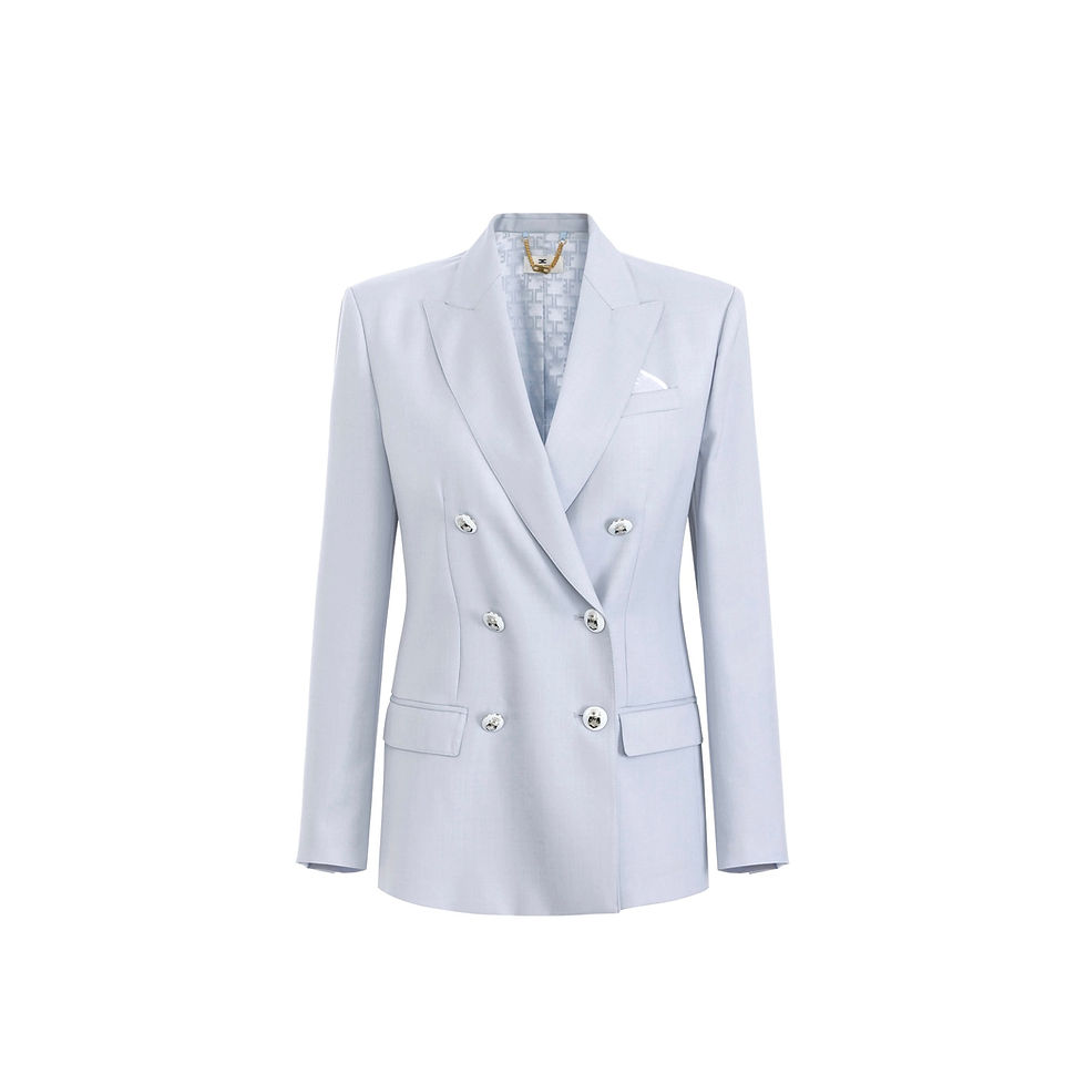 Giacca in fresco lana con bottoni smaltati