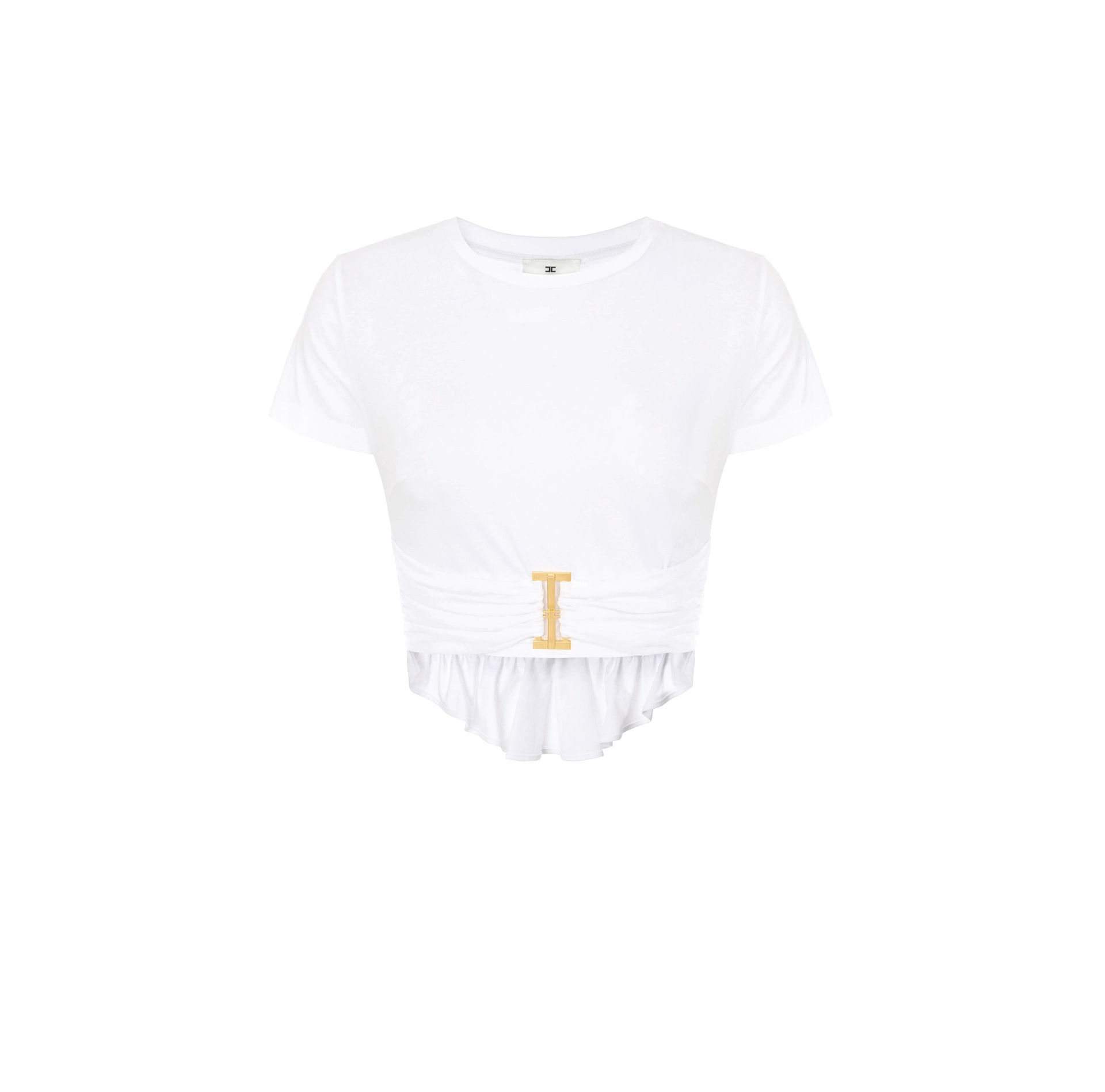 T-shirt in jersey con dettaglio gioiello