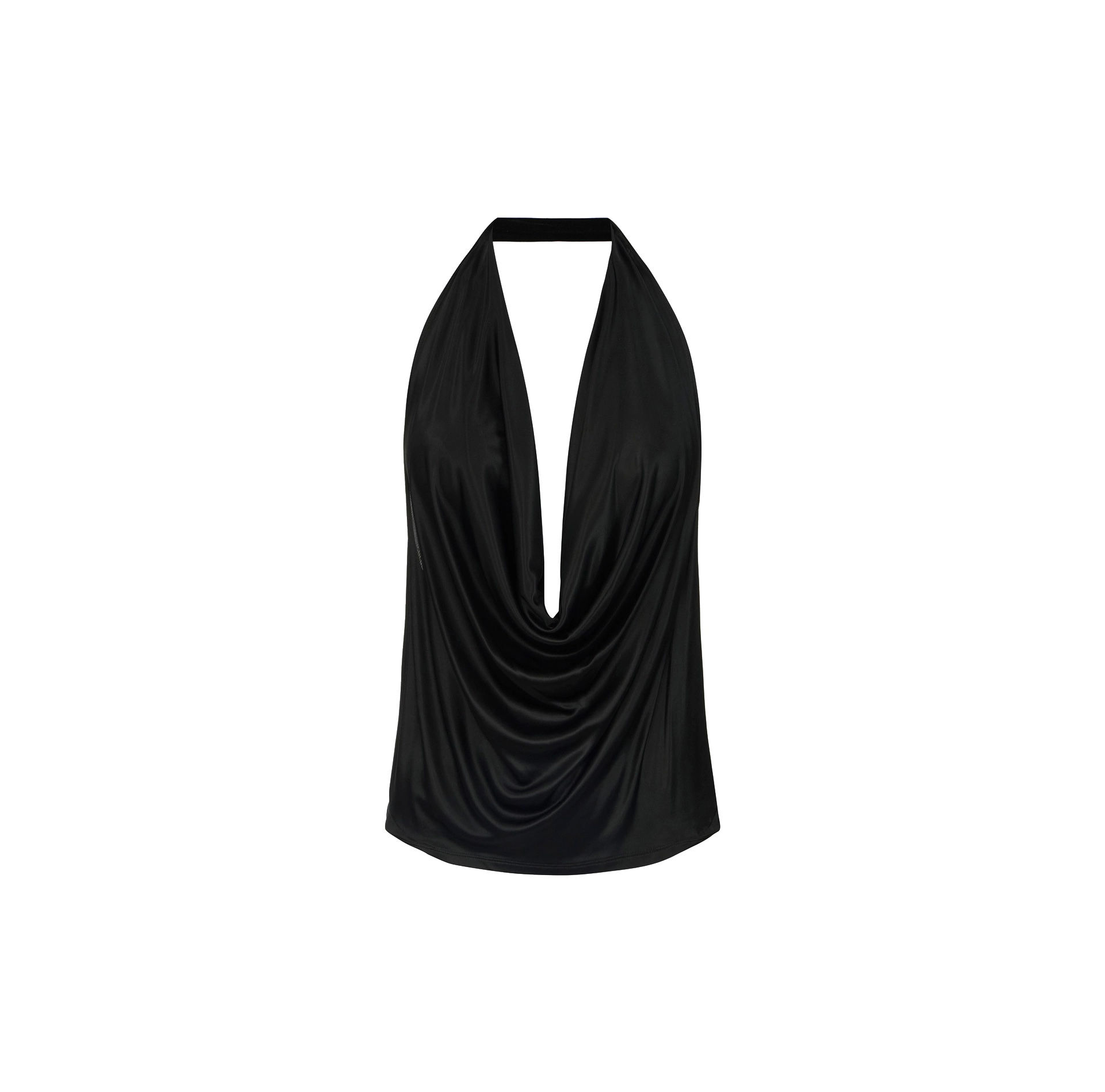 Top in jersey di viscosa lucida