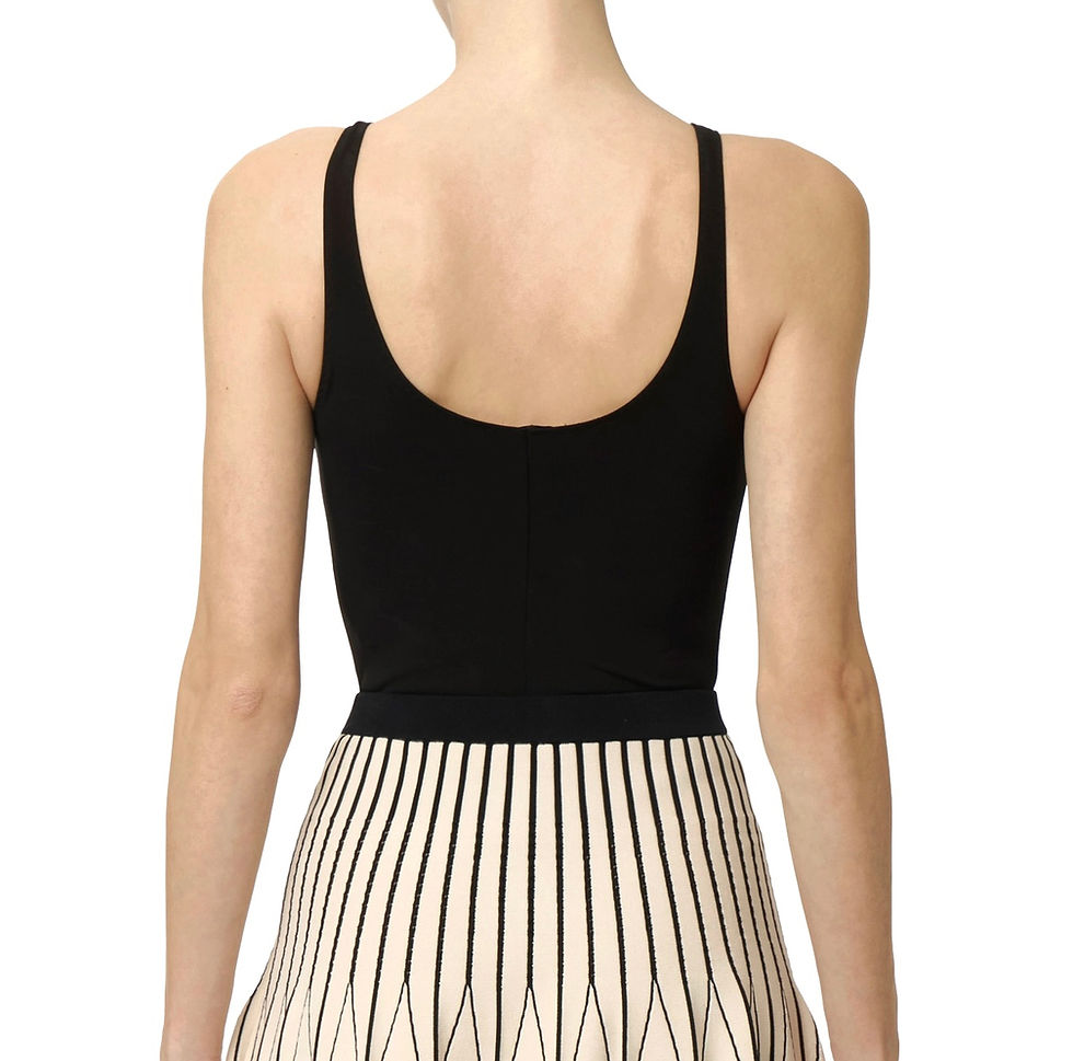 Thumbnail: Body in jersey crêpe con dettagli logo