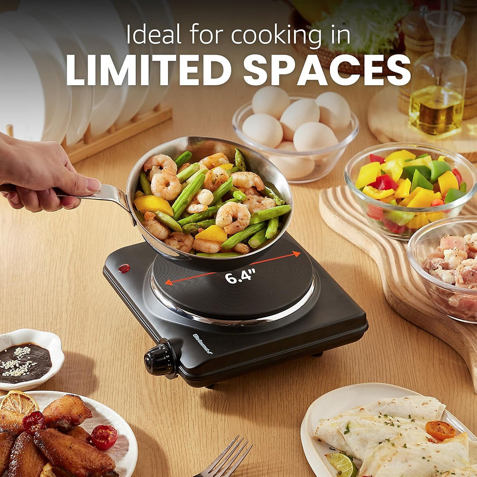 Thumbnail: Elite Gourmet ESB-301BF Countertop Single Cast Iron Burner, 1000 Watts Electric