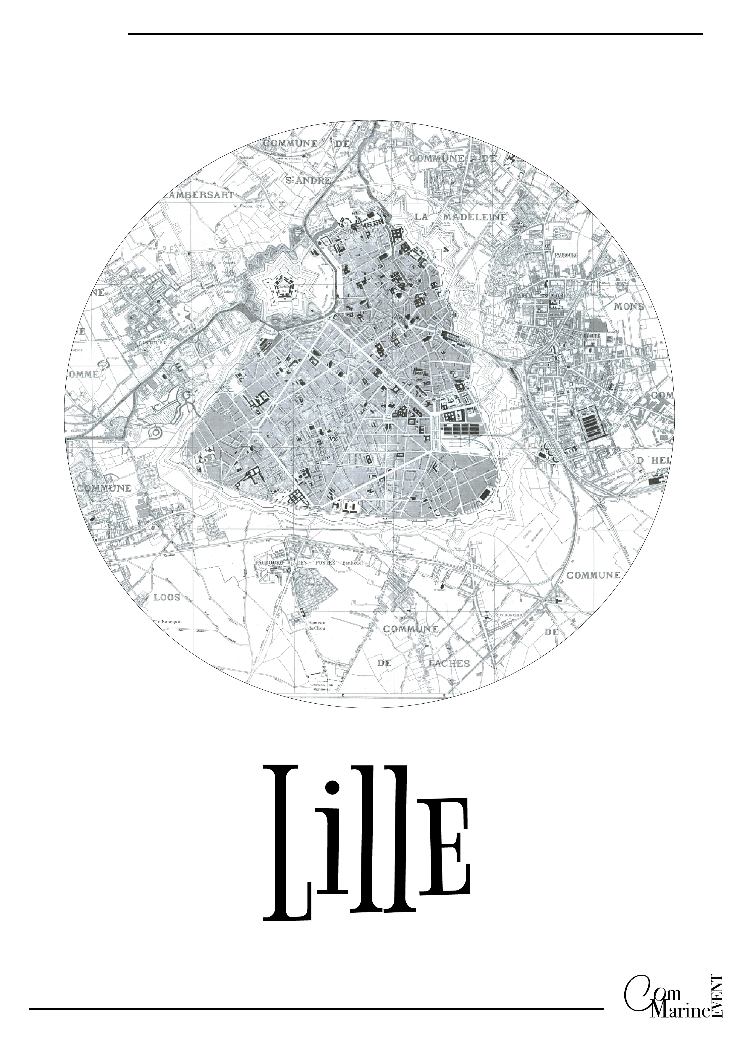 Carte ville de Lille