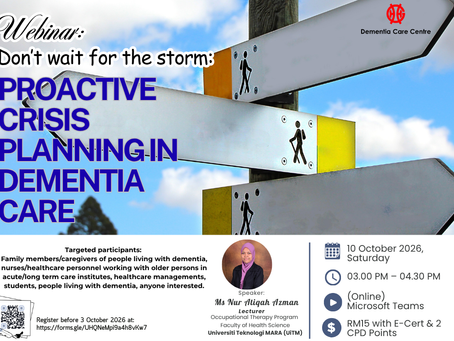 Webinar: Don’t Wait for the Storm: Proactive Crisis Planning in Dementia Care