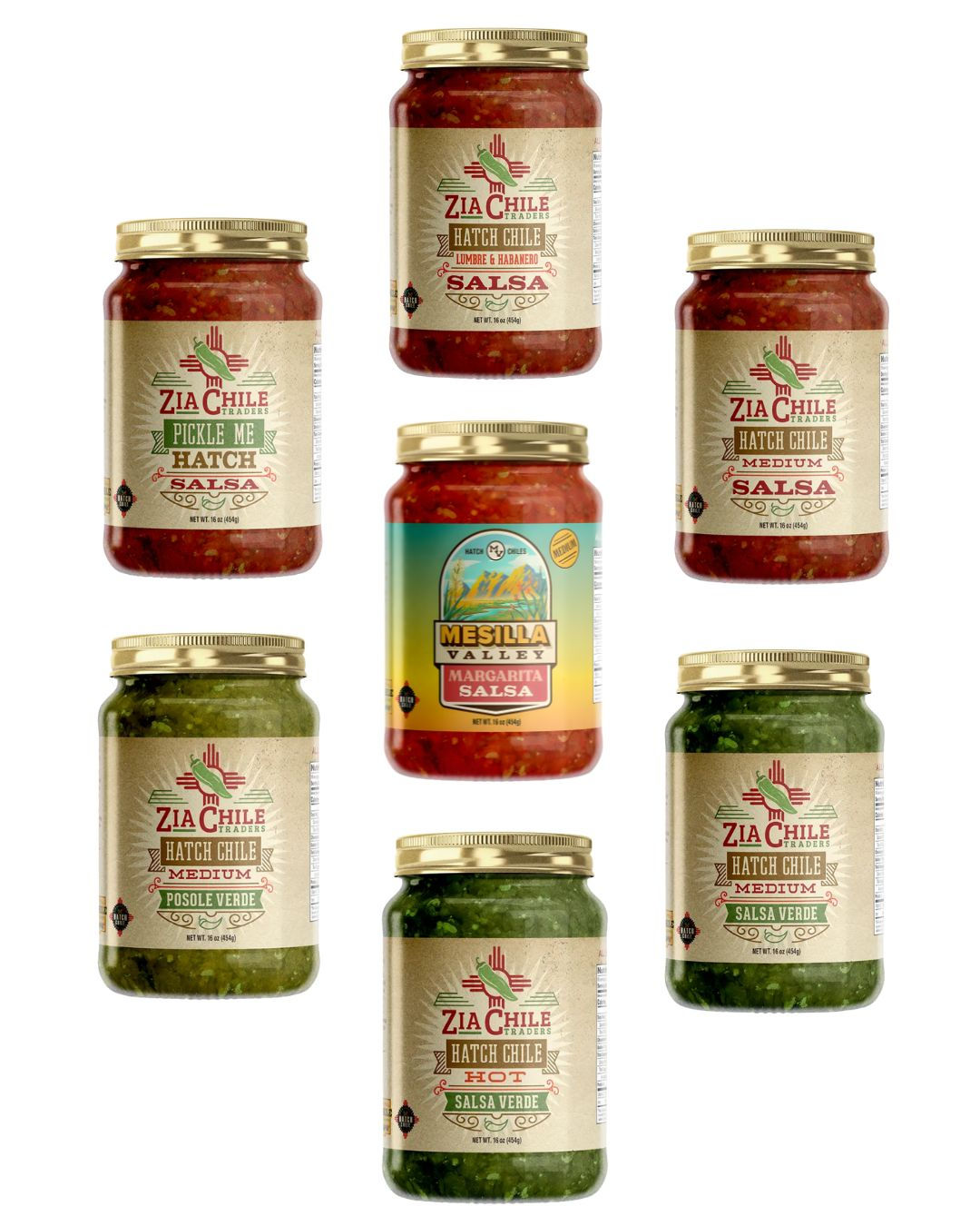 Zia Chile Traders - 'The Godfather' 7 Salsa Pack