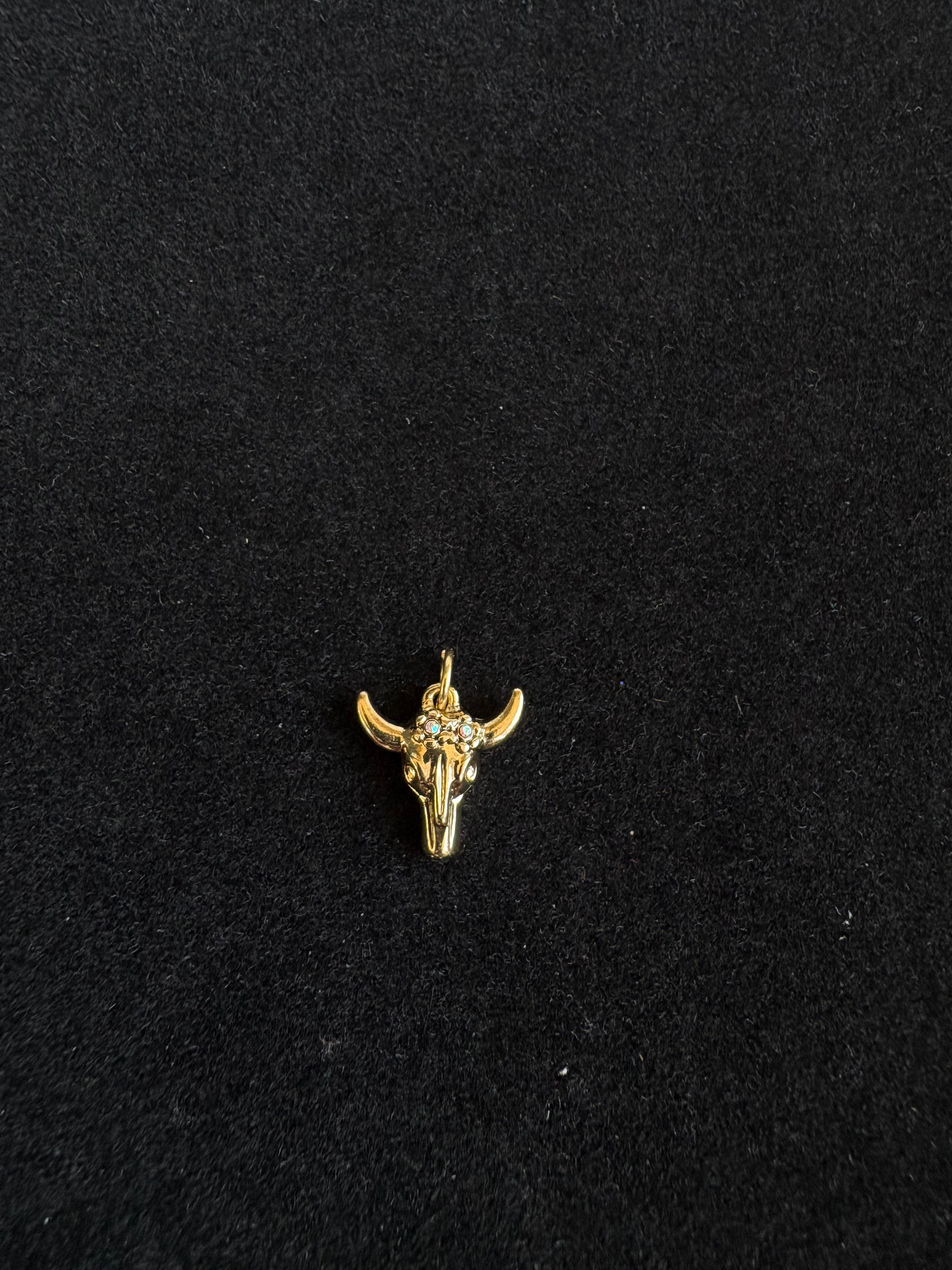 Gold Rhinestone Skull 
