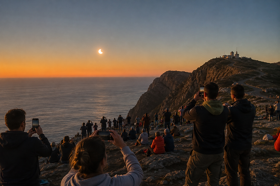 A Coruña apura la última luz: el eclipse llega aquí antes que a ningún sitio de España