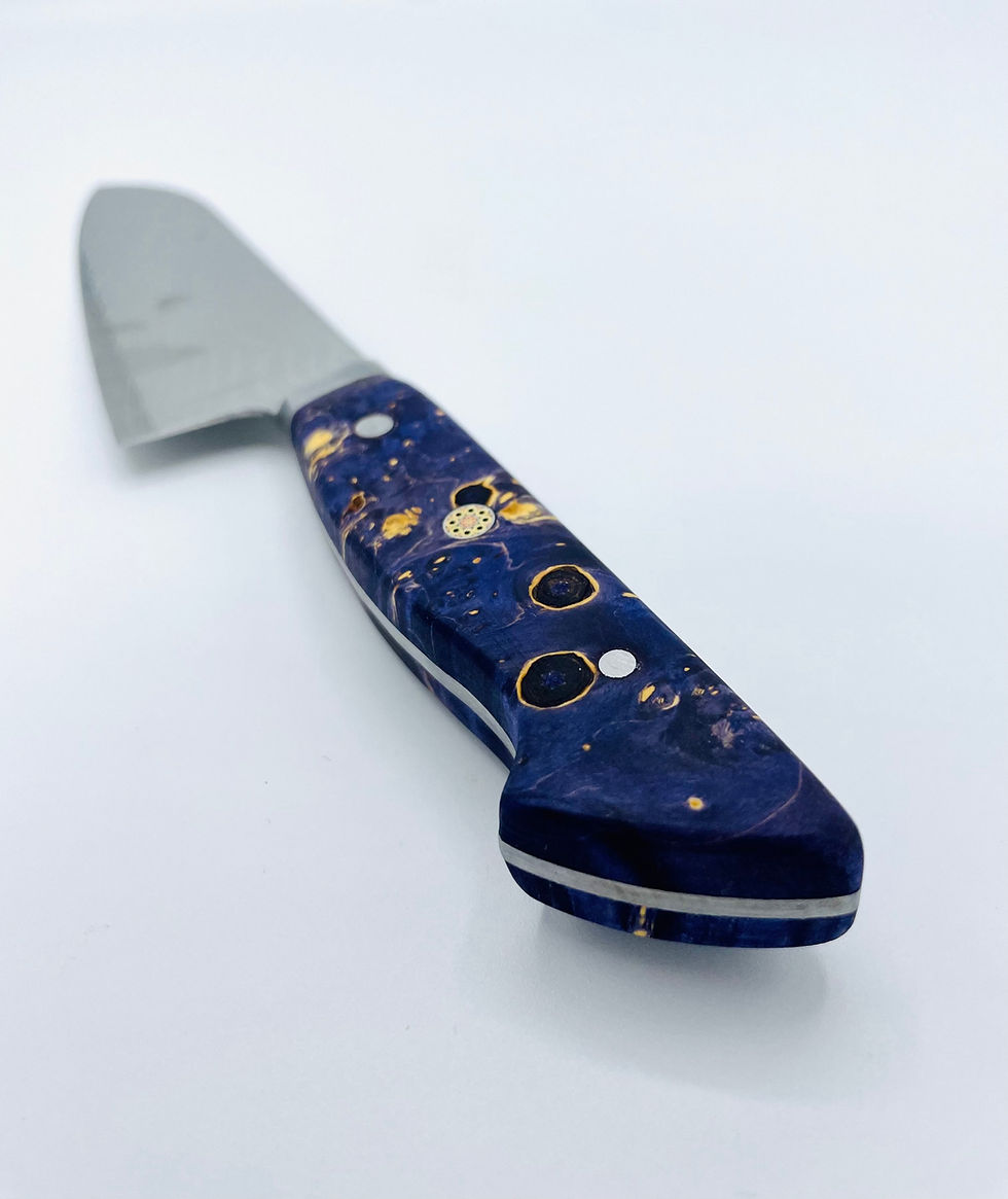 Thumbnail: Santoku Chef Knife with maple burl handle