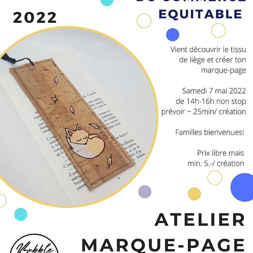 Atelier marque-page en liège