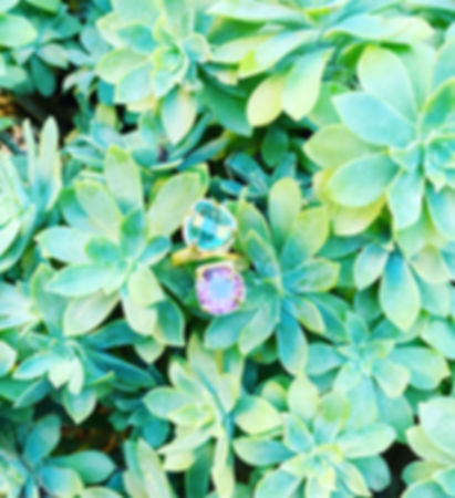 Elizabeth Ring - lila/turquoise