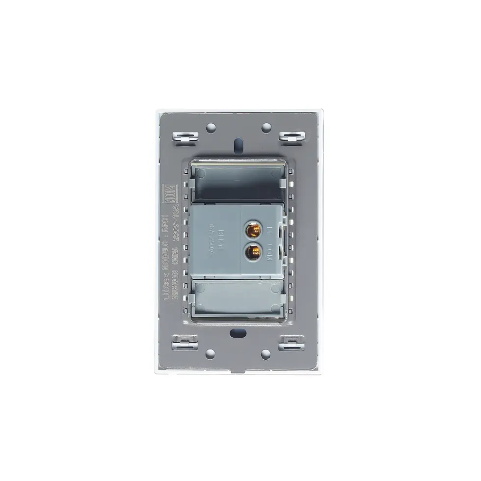 Miniatura: PLACA CON 1 INTERRUPTOR SENCILLO DE 3 MÓDULOS CRISTAL AQUA