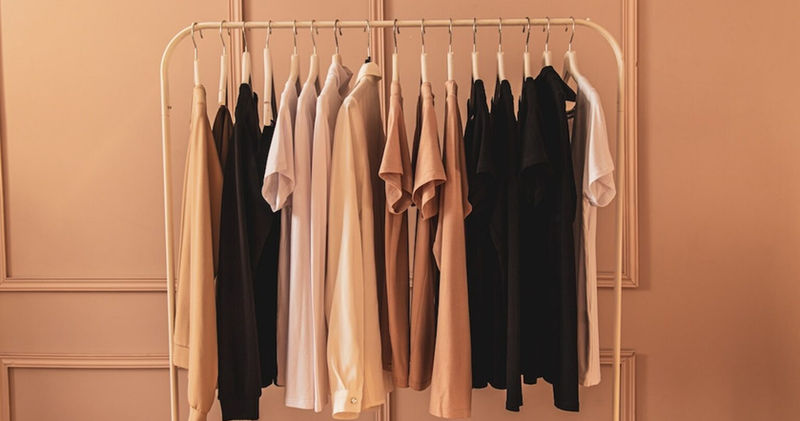 Clothing on a rack