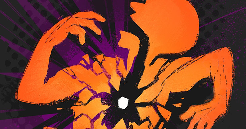 Illustration of shattering body