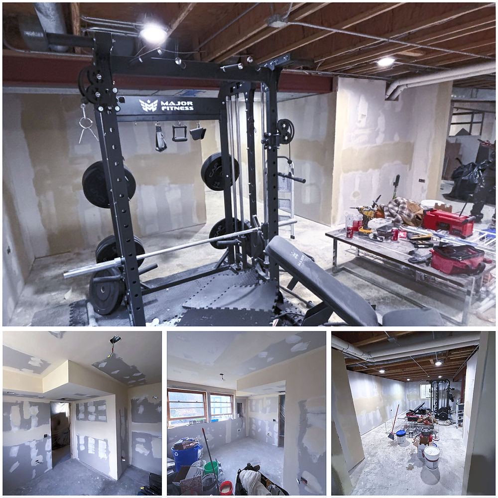 Home gym installation during renovation