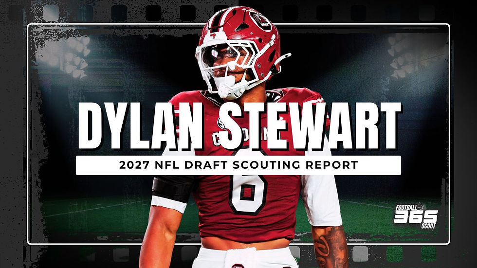 Dylan Stewart South Carolina EDGE 2027 NFL Draft scouting report with Football Scout 365 grade, player comparison, and NFL Draft projection.